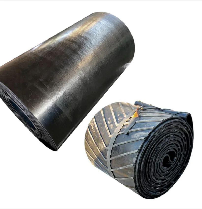 China manufacturer chevron pattern conveyor belt EP400/4 chevron rubber belt C5 V height 5mm Chevron belt