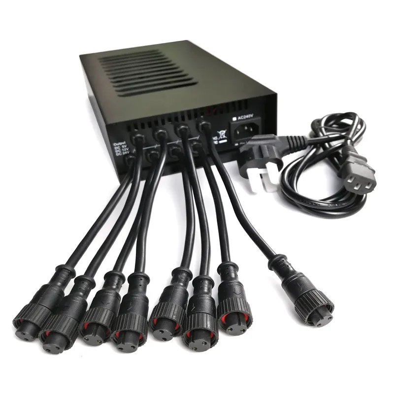 Световой трансформатор AC12V 24V IP67 Водонепроницаемый Светодиодный драйвер 350W Источник питания переменного тока 110V 220V адаптер светильник для бассейна черного цвета
