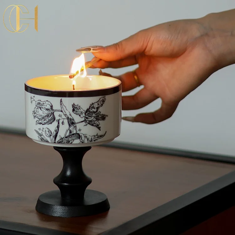 C&H Wholesale Home Decoration Custom Soy Wax French Romantic Aromatherapy  Scented Candle