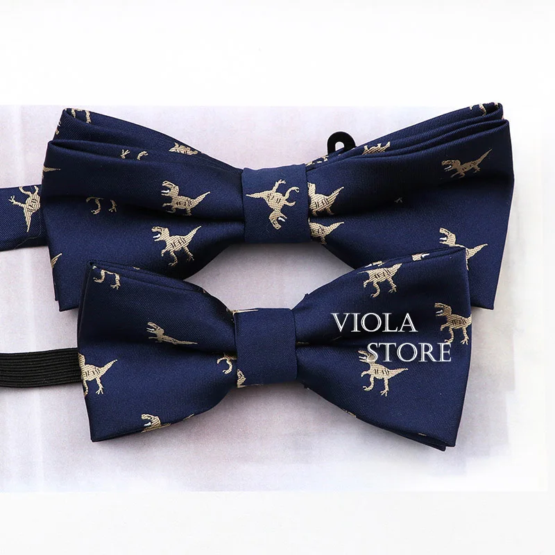 Cute Cartoon Animal Father Son Bowtie Set Dogs Dinosaurs Car Polyester Kids Men Party Daily Butterfly Tie Cravat Gift Accessory