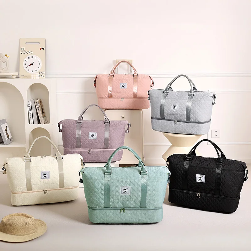 Fashion luggage travel bags daily gym bag outdoor travel duffle bag with individual shoe storage area