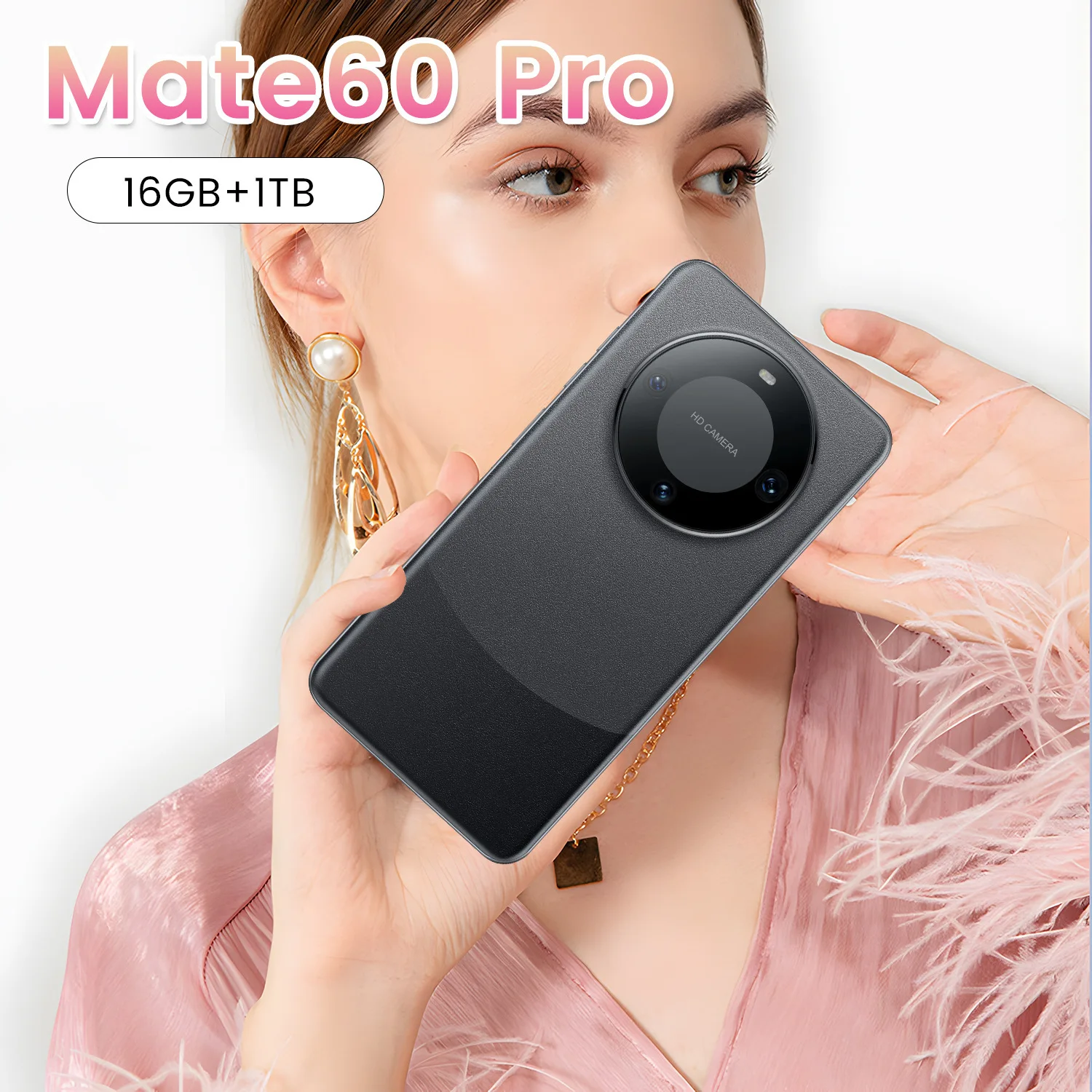 Лидер продаж Mate 60 Pro + оригинальный 16 ГБ 1 ТБ 72 108 МП разблокировка лица полный дисплей Android13 смартфон