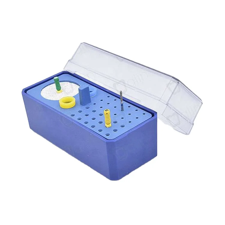 Dental 38 Holes Transparent Cover Endo box Cleaning Function For Burs & Files Autoclavable at High Temperature T-72E