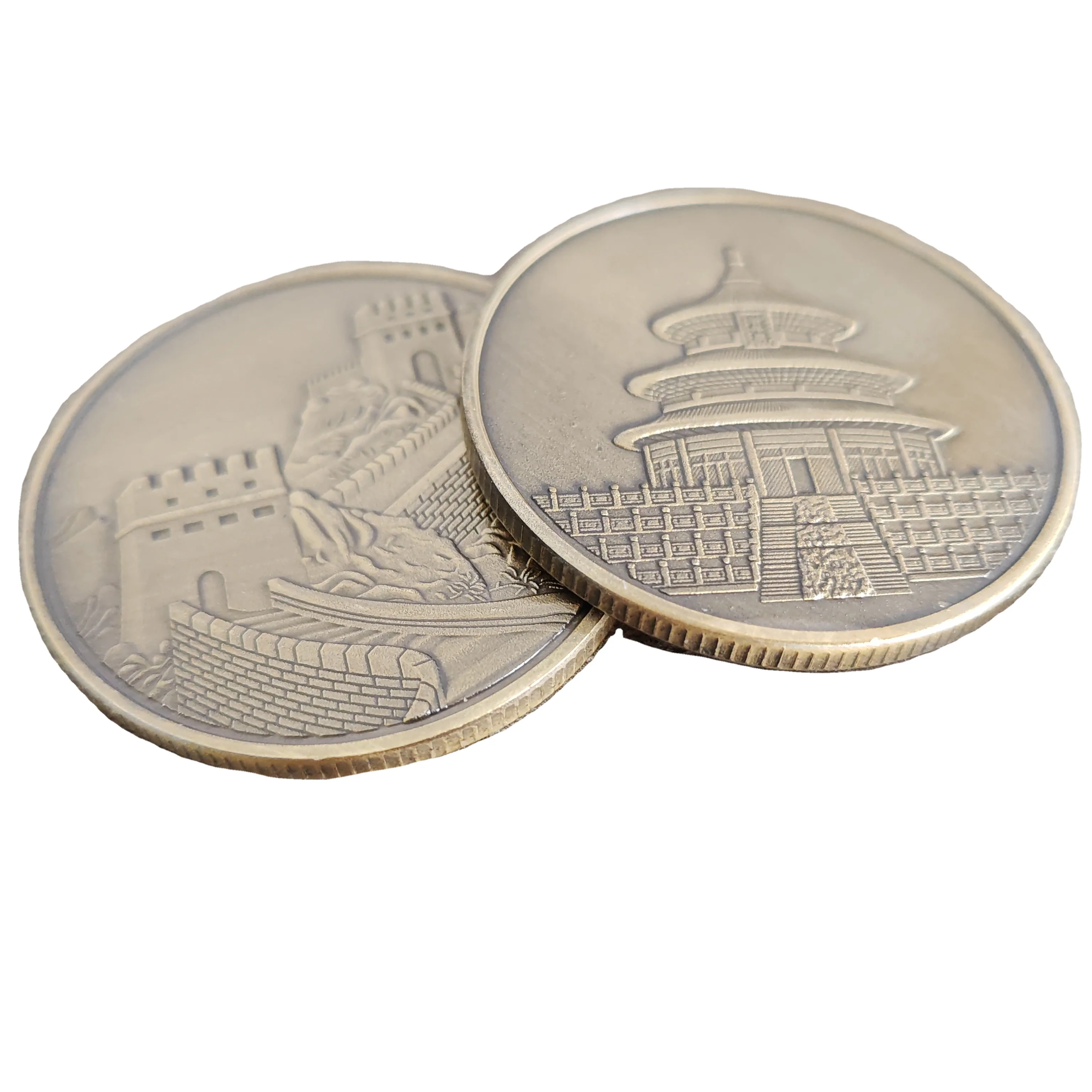 Chinese Great Wall Tourism Commemorative Coin, Blue Bronze, Beijing Temple of Heaven Commemorative Medal
