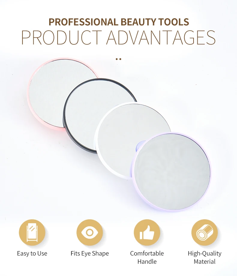 5X 10X Magnifiers Pocket Mirror 2 Suction Cups Portable Cosmetic Magnifying Glass Travel Makeup Mirror Set