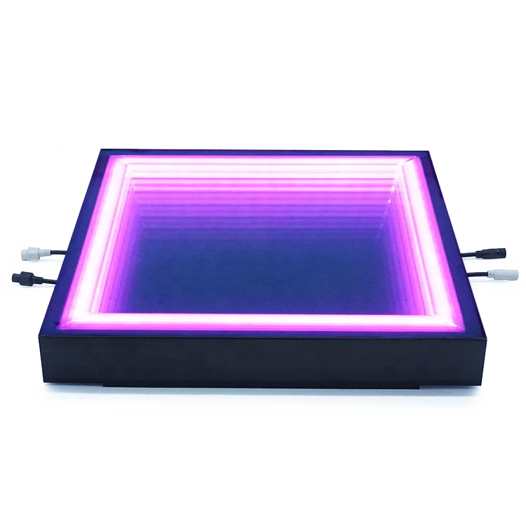 Wired DMX illuminated Neon Mirror Infinity LED Dance Floor For Stage Party KTV Wall Background Light