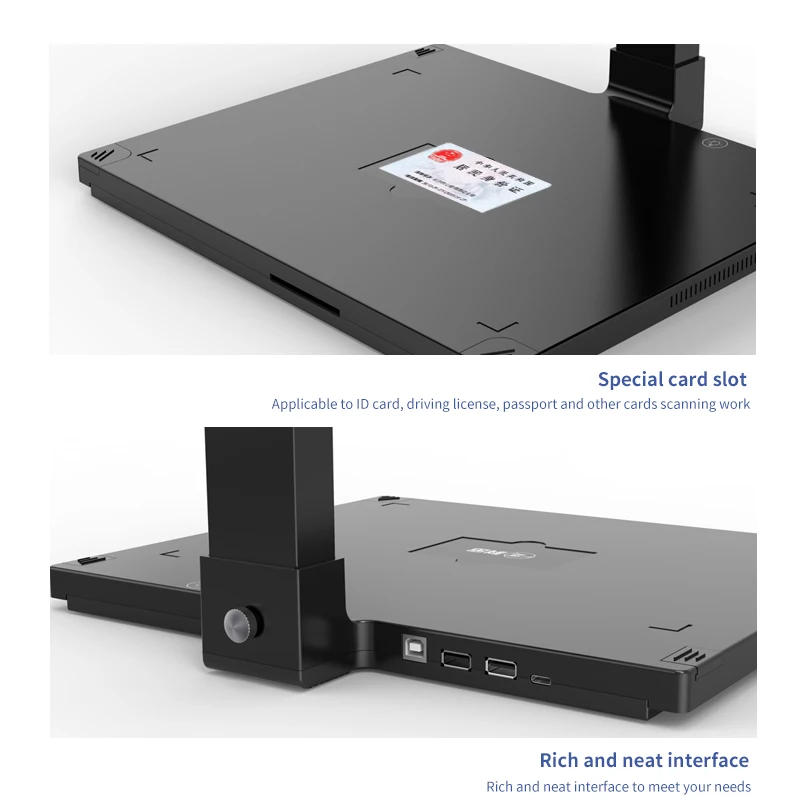 Portable OCR A4 Document Scanner document camera Auto Focus Document scanner with Dual Camera