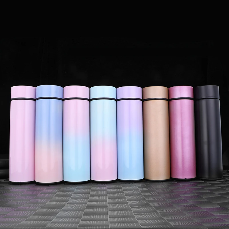 500ml insulated stainless steel intelligent digital Smart Water Bottles With Led Temperature Display Thermos Flask coffee cup