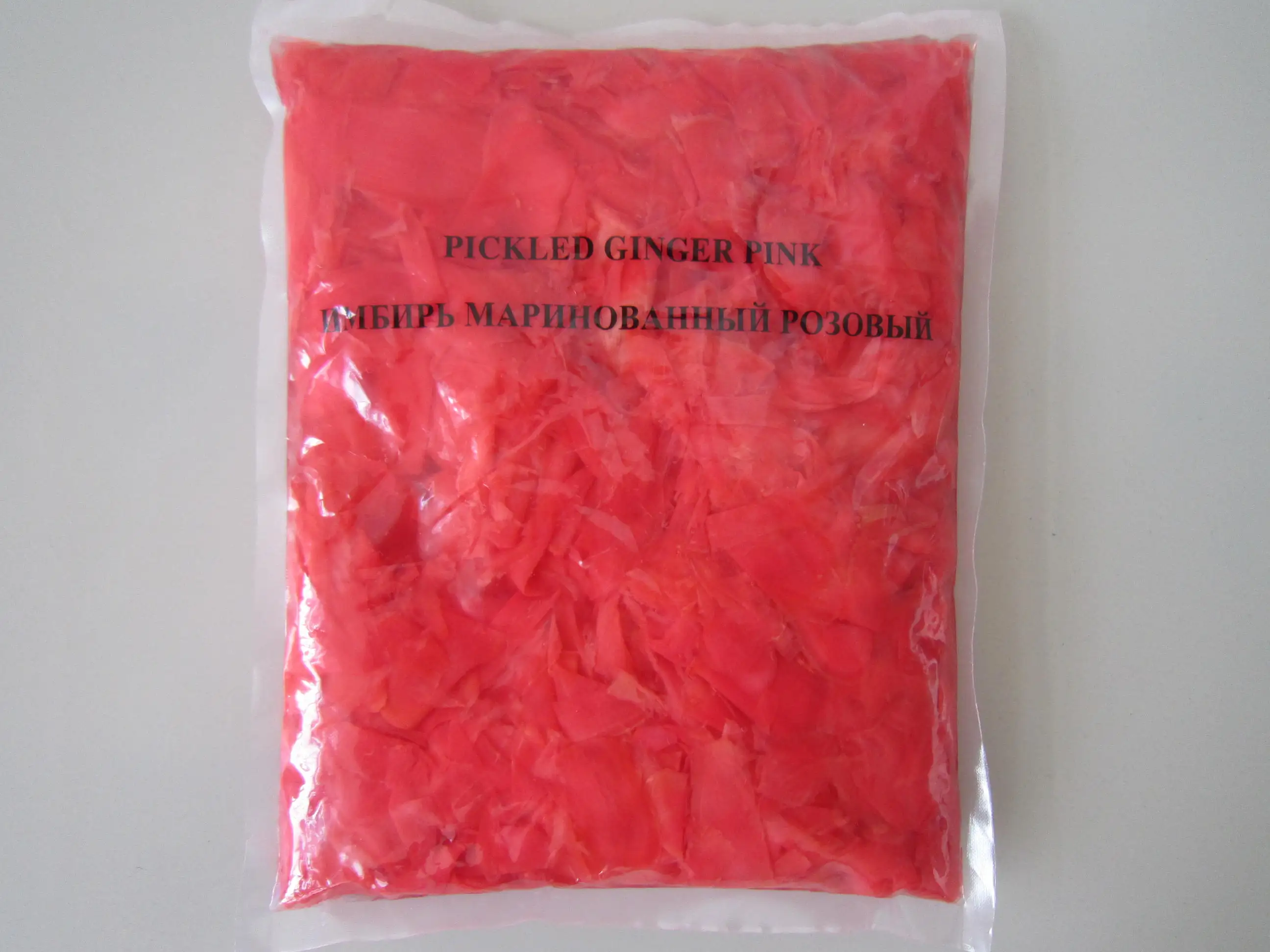 
good quality seasoned Japanese sliced sushi gari pink 1kg for Japanese restaurants and sushi bars 