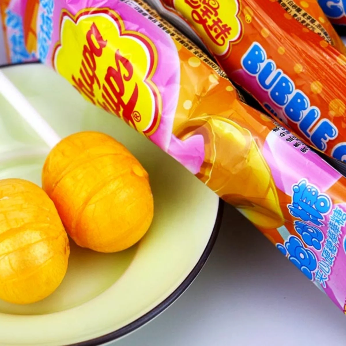 16g Various Fruit Flavor Hard Sandwich Sweet Candy Bubble Gum Lollipop Exotic Snacks