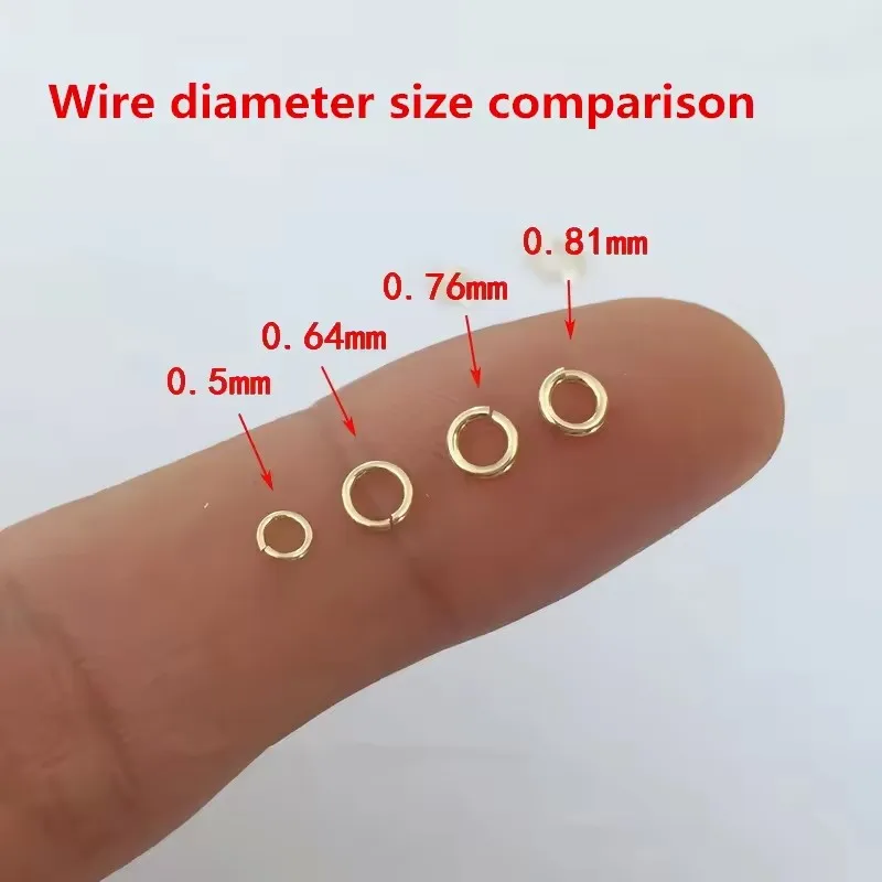 Permanent Jewelry Accessories 14k Gold Filled Jump Ring Open Split Ring Closed Jewelry O Ring for DIY Jewelry Accessories