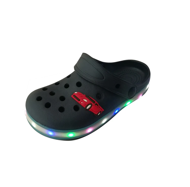 
comfortable fashion new style led light eva non slip clogs for child 
