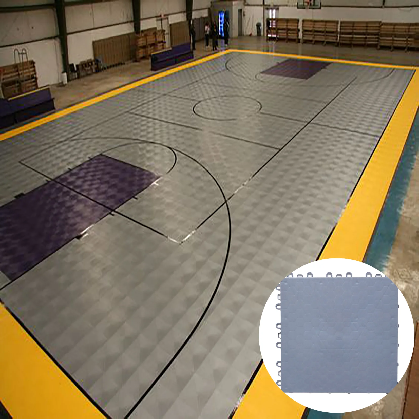 Hot!Wanhe direct manufacturer indoor&outdoor  plastic ice hockey/skating/tennis/basketball interlocking tiles sports court floor