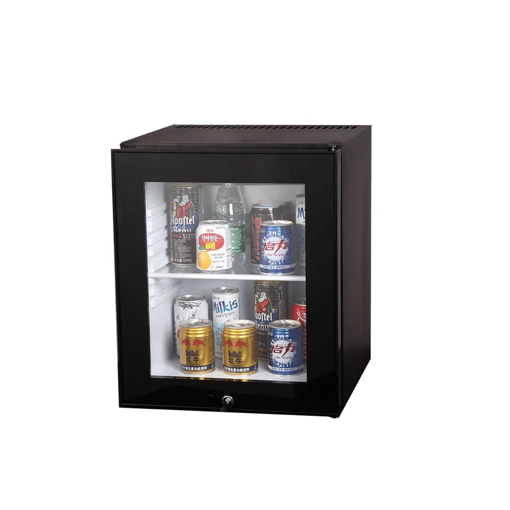 Wholesale portable electronic display glass door 30L small mini fridge freezer for room