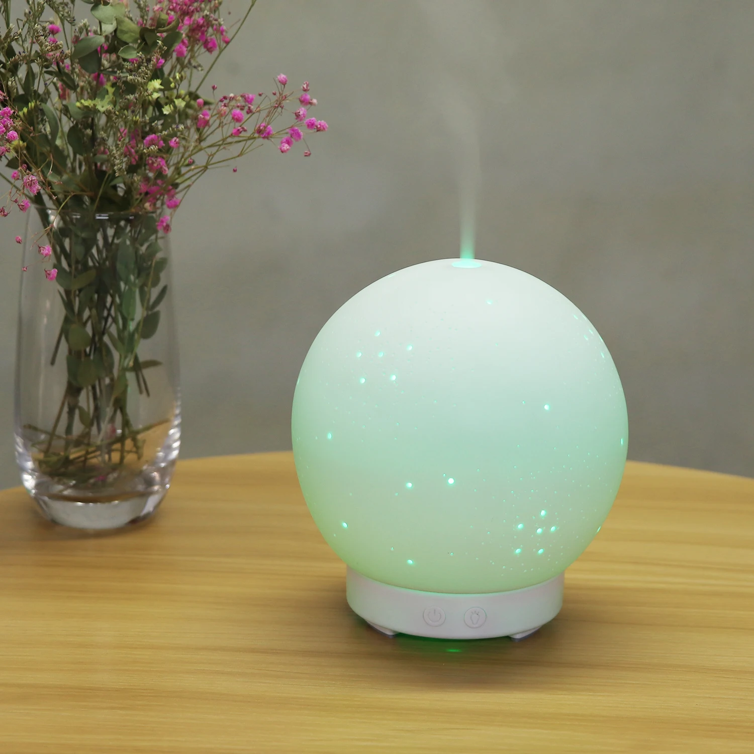 Ceramic Essential Oil Aromatherapy Diffuser Ultrasonic Air Humidifier With  Night Light Cool Mist Maker Humidifier