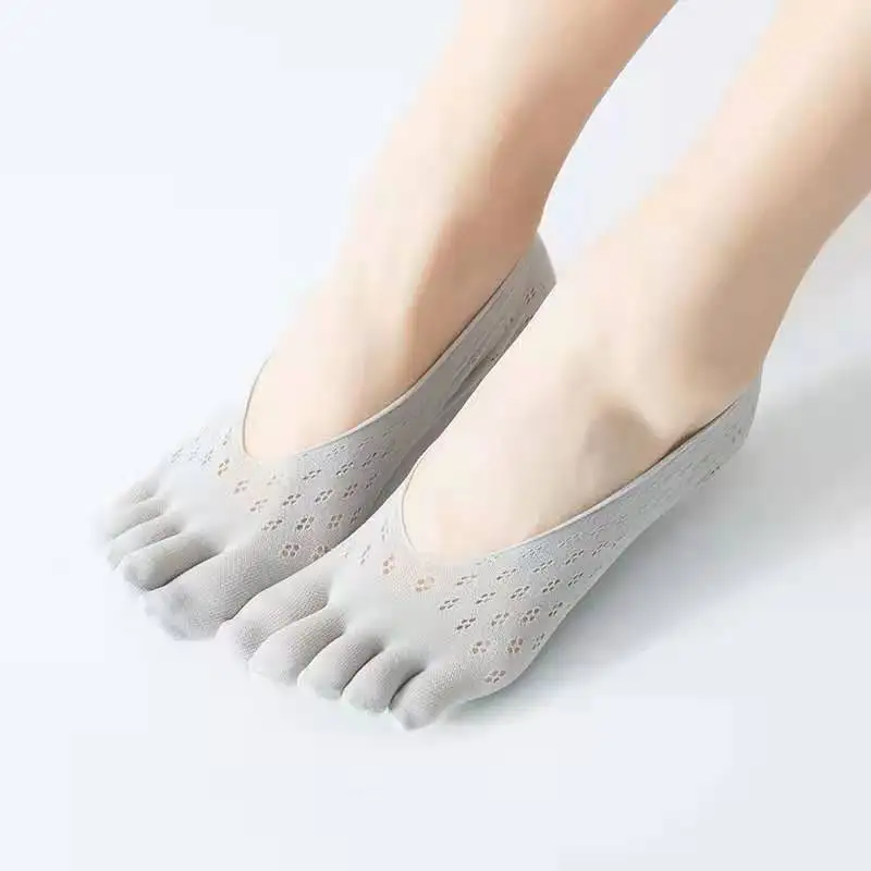 G004 Five finger stockings Lady velvet summer mesh breathable invisible shallow mouth silicone Ray-silk stockings