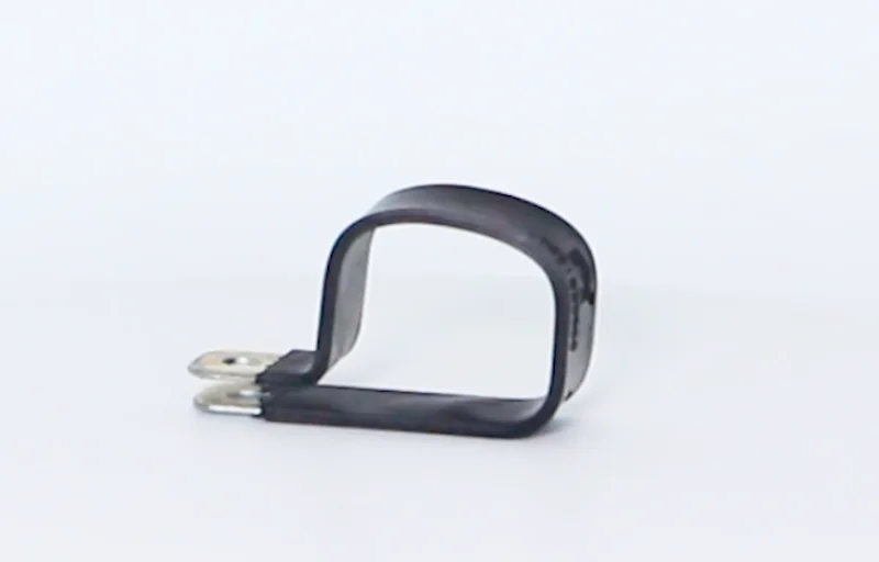 Chinese manufacturer custom metal hose clamp  type R rubber clamp automobile oil pipe fixing clip