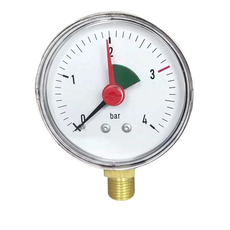 63mm Water Manometer High Pressure Refrigerant Gauge With Two Indicator Pointer