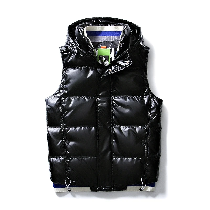 Custom Logo Sleeveless Bubble Puffer Vest Jacket Winter Men Vest For Men