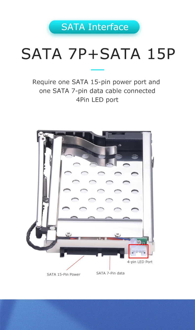 Purchase discount ST8210 2.5 SATA Hdd Enclosure tray for hdd 9.5mm Support hot plug