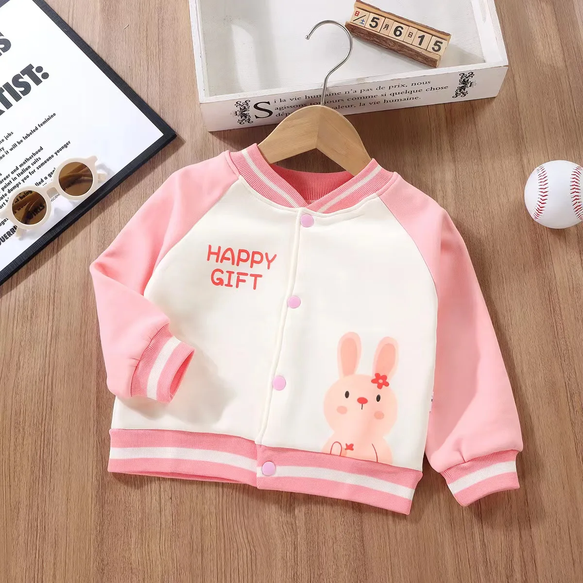 0-10 Years Old Children Fleece Boys And Girls Outdoor Sports Sweater Casual Baseball Uniform