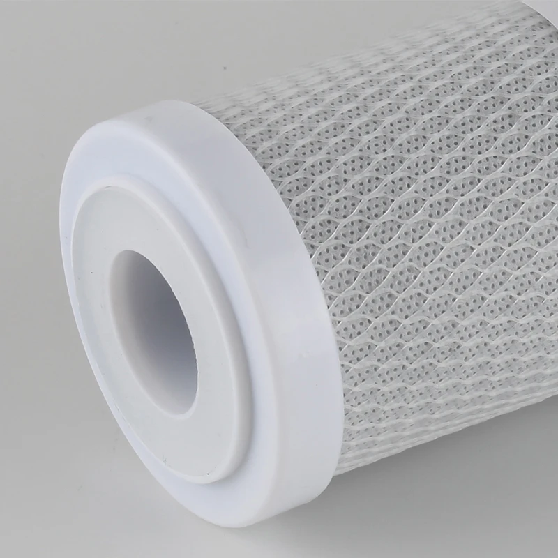 10 Inch 5 Micron Alkaline Water CTO Filter Cartridge Household Purified Water Compressed Activated Carbon Filter Cartridge