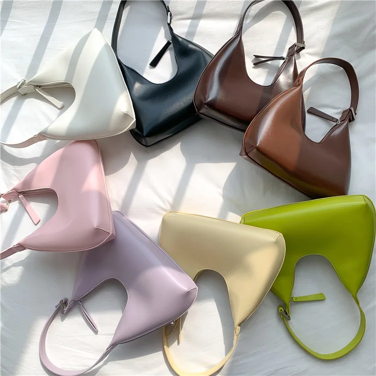 CPC New French Style Simple ins Fashion Underarm Shoulder Bag Quality Colorful  Ladies Purses Handbags