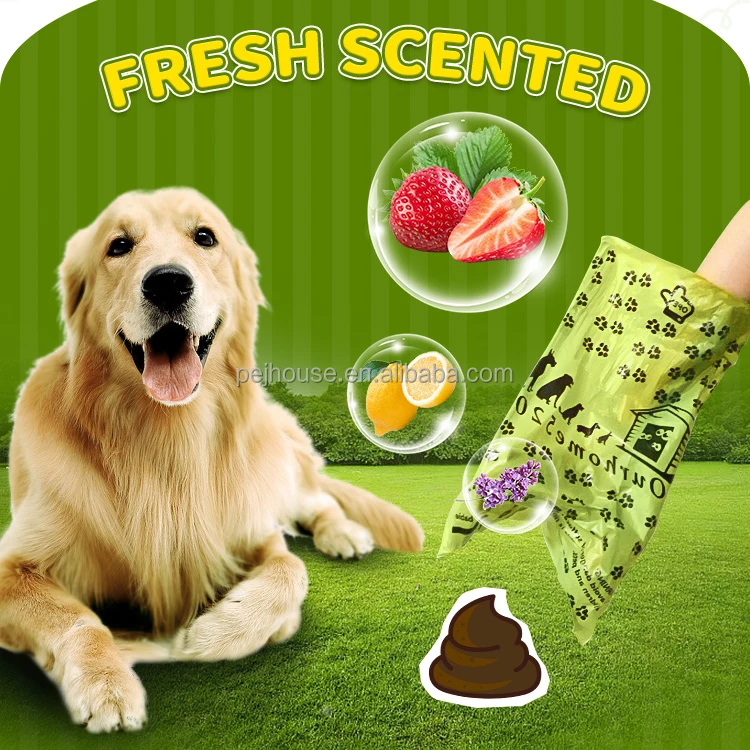 Biopet Biodegradable Pet Garbage Bag Corn Starch PLA Compostable Vest Style Cat Dog Poop Trash Bags Outdoor Pets Litter Bags