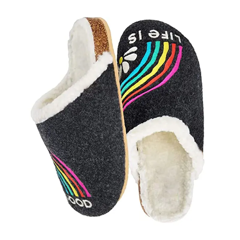 China Factory Winter Warm Lamb Wool  Baken Shoes  Indoor Outdoor  Women Slippers