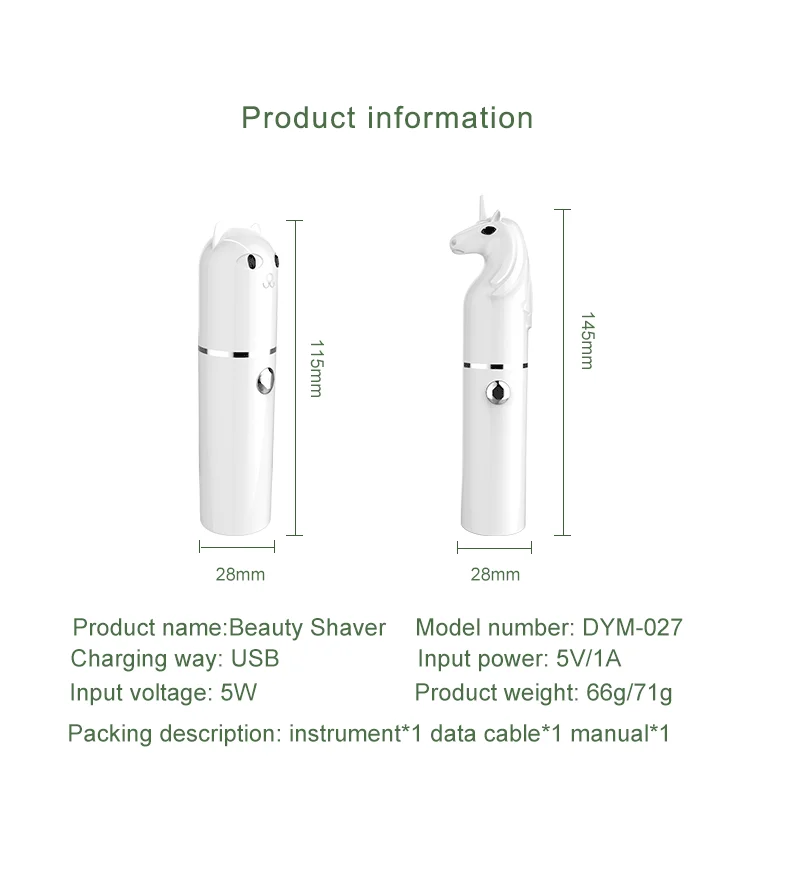 Portable lady body epilator Customized Rechargeable electric shaver for women