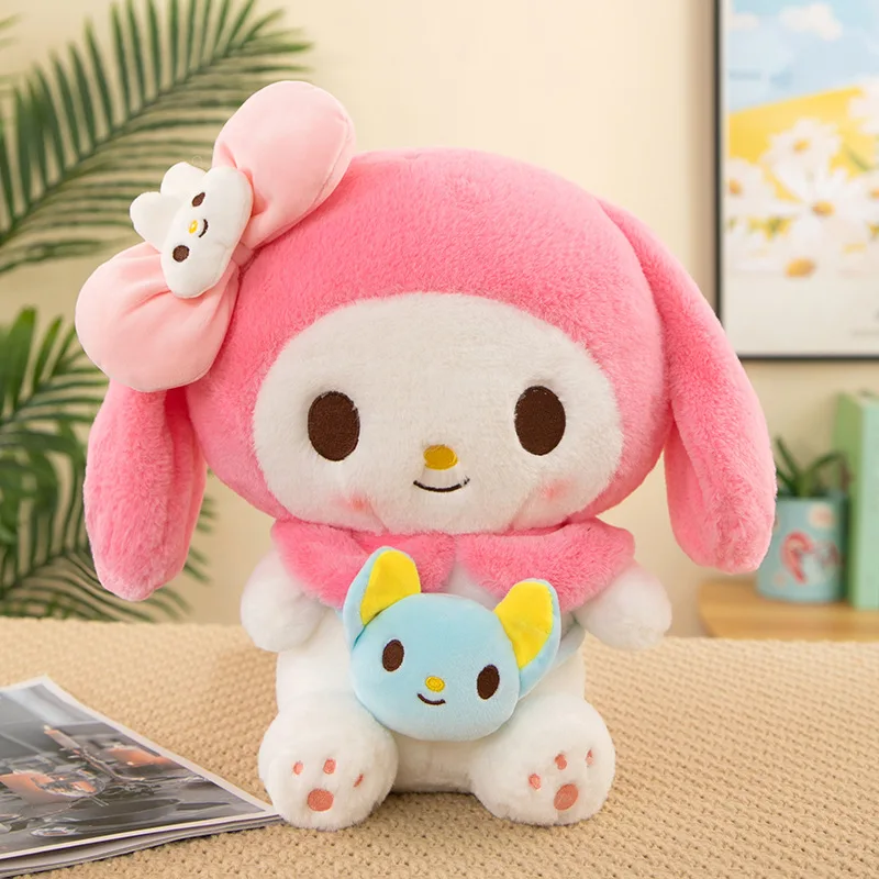 Sanrio Cartoon Kuromi My Melody Cinnamoroll Plush toy Rainbow Plush Doll Toys For Children Surprise Gifts Christmas Decor