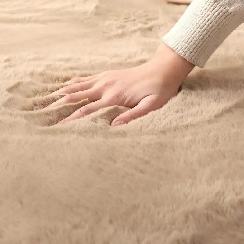 Soft Comfortable Modern Rug for Living Room Machine MADE Quality Rabbit Faux Round fur rug carpet