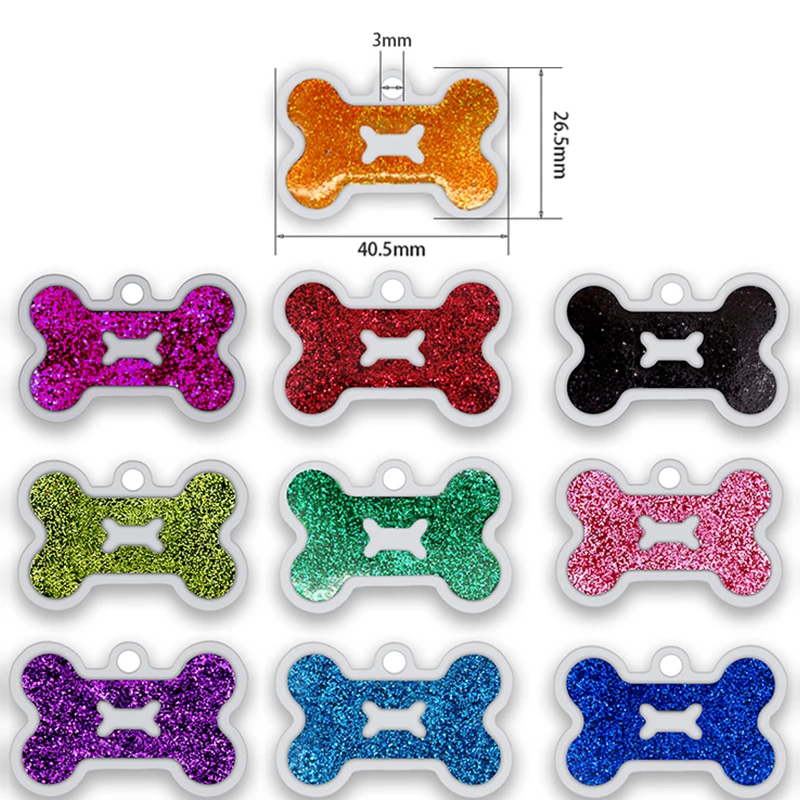 Multiple Choice Golden Metal Color Bling Enamel ID Tags Cat Dog Bear Paw Prints Charms Pendants Fit Key Chain Keyring Pet Collar