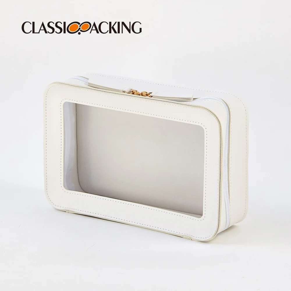 Transparent makeup organizer pouches tote travel toiletries bags PVC Clear cosmetic bag