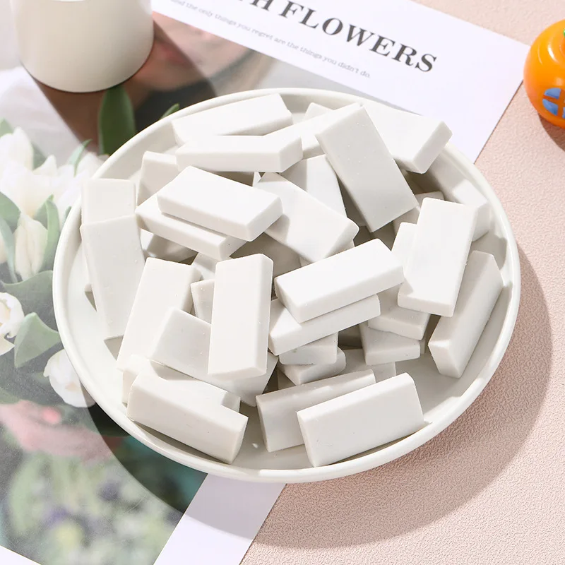 Hottest Sale White Eraser Wholesale Pencil Eraser Rubber TPR Environmentally Friendly Green Safe Eraser for Students Stationery