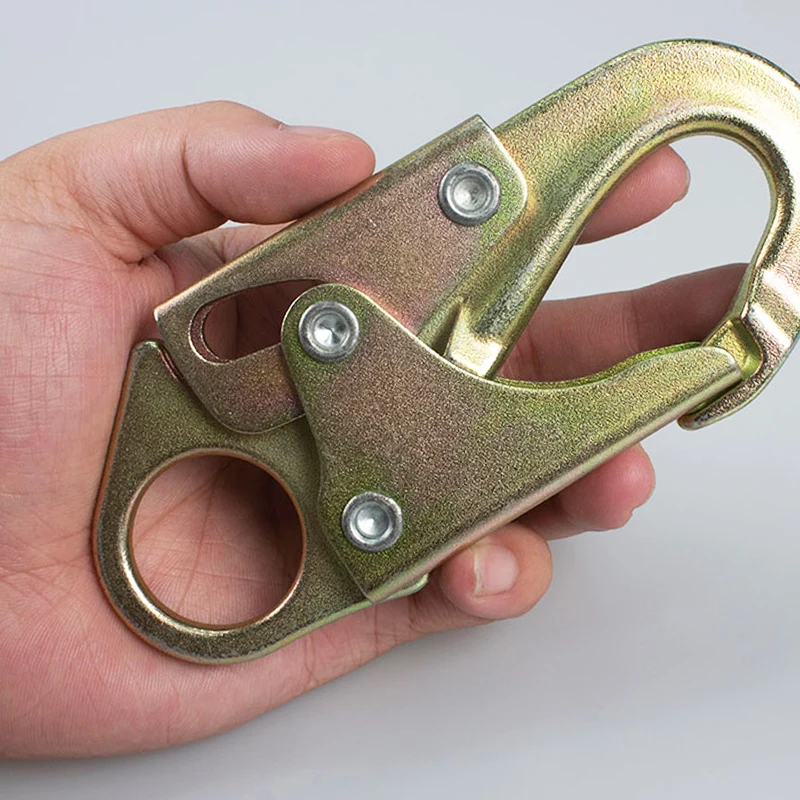 JENSAN Custom 23KN Safety Snap Hook High Quality Steel Double Lock Stamped Snap Hook for Protection