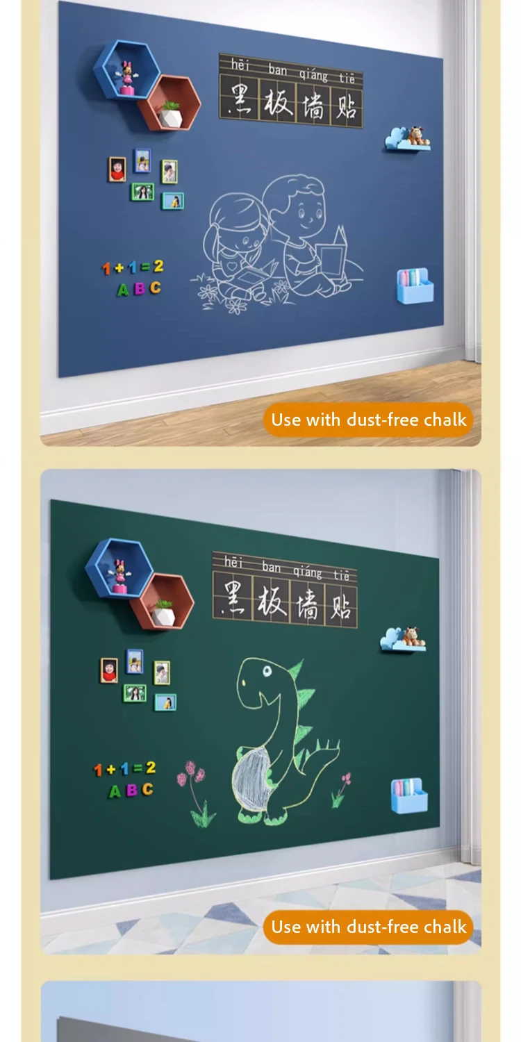 Dust-Free Magnetic Chalkboard Adhesive-Backed Cork for School & Office Blackboard Product Type