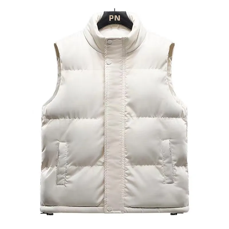 OEM Sleeveless Bubble Puffer Vest Jacket  Custom Logo Waistcoats Warm Winter Vest For Men