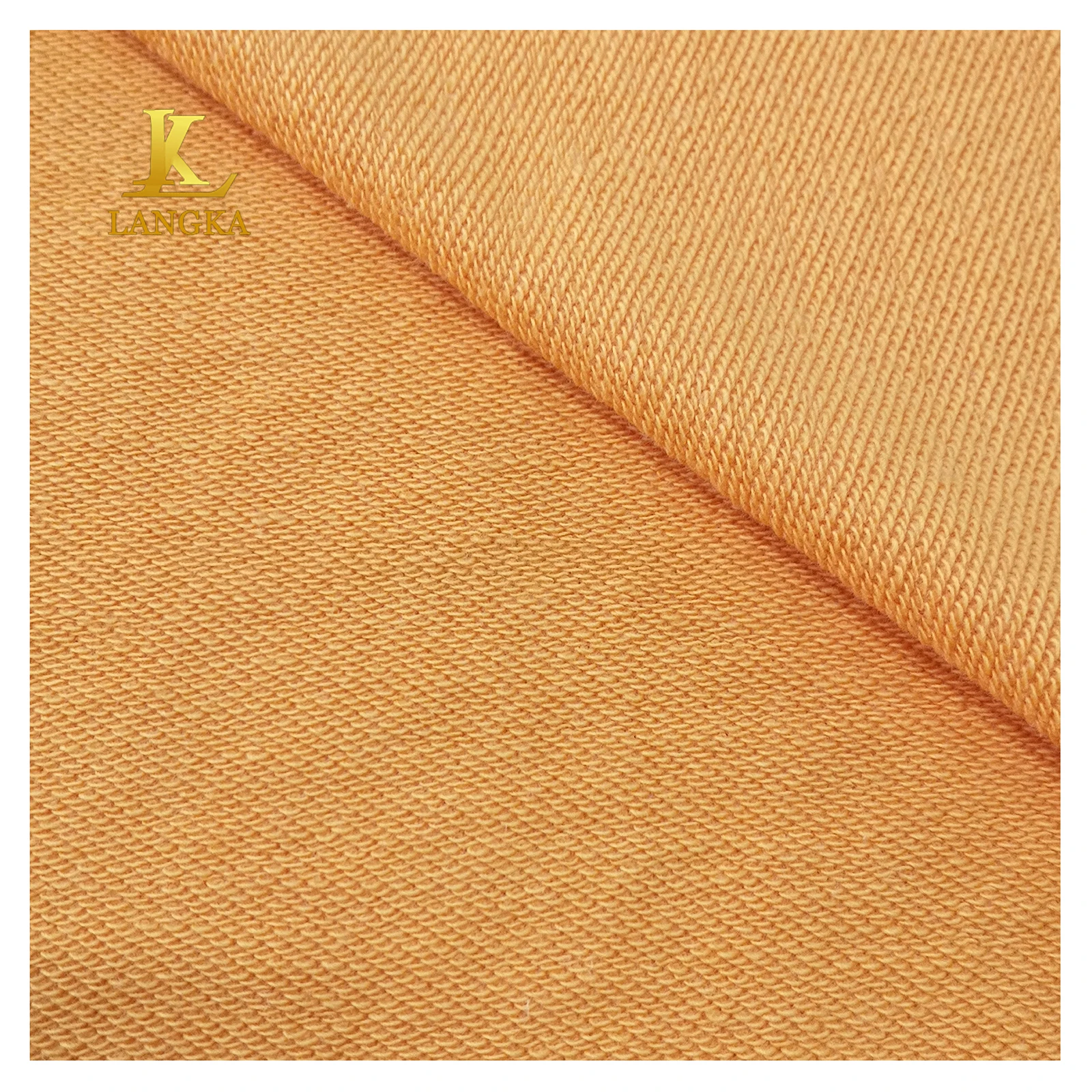 Langka 200-500gsm french terry knitted fleece hoodie fabric cotton polyester spandex material for sweatshirt shorts men