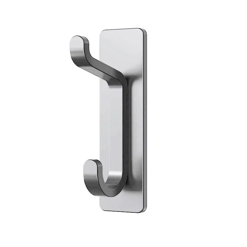 YQ Stainless Steel Wall Hooks Adhesive Clothes Hanger Coat Hook Bedroom Robe Hook Livingroom Kitchen Accessories