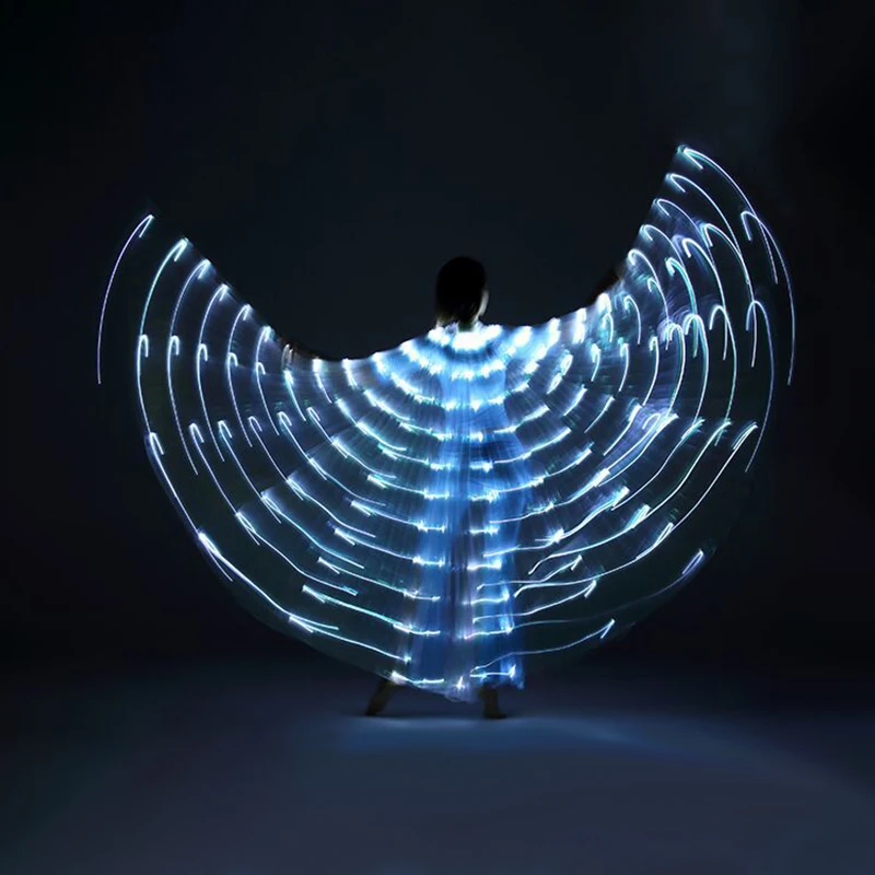 Nicro Creative LED Light Butterfly Dance Wings Colorful Party Dance Stage Performance Lighting Props Luminous Cape