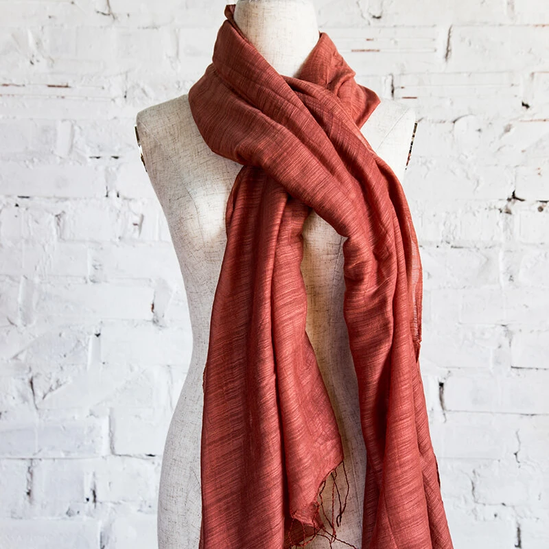 Модный Коричневый Шелковый шарф с производственным процессом из натурального шелка, фирменный Hanh silk Vietnam