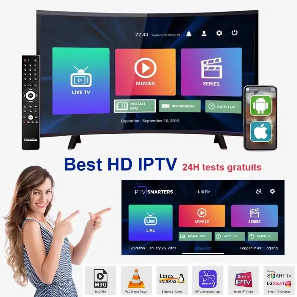 IPTV 8K 12 м Панель реселлера Android tv box тест Xtream код 24 часа бесплатный Trail XXX Smart TV reeller 4K