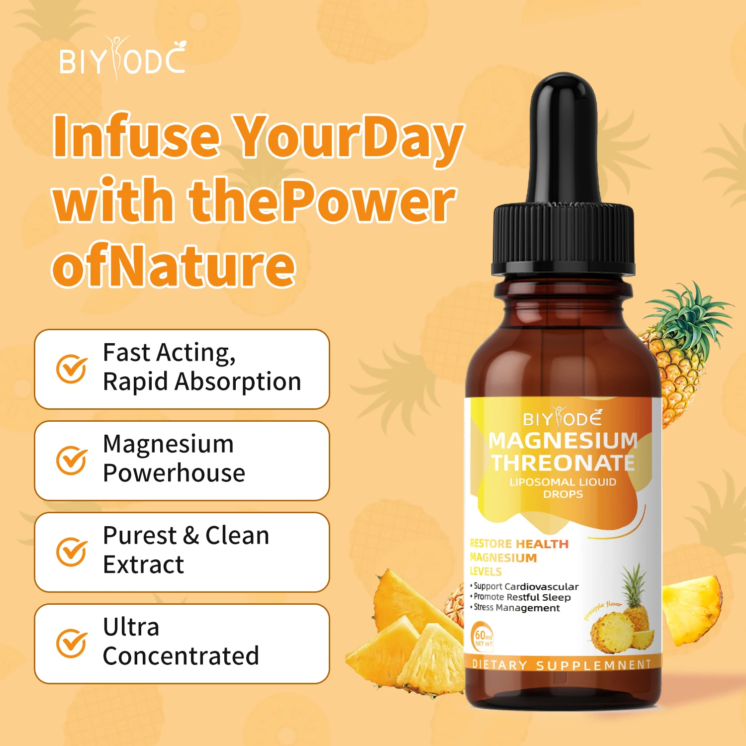 magnesium l threonate stress relief supplement liquid drop