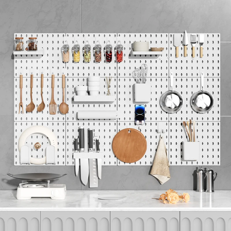 Knife Spoon Utensils No Drilling Combination Hanging storage holders racks Display pegboard Wall Organizer kitchen accessories