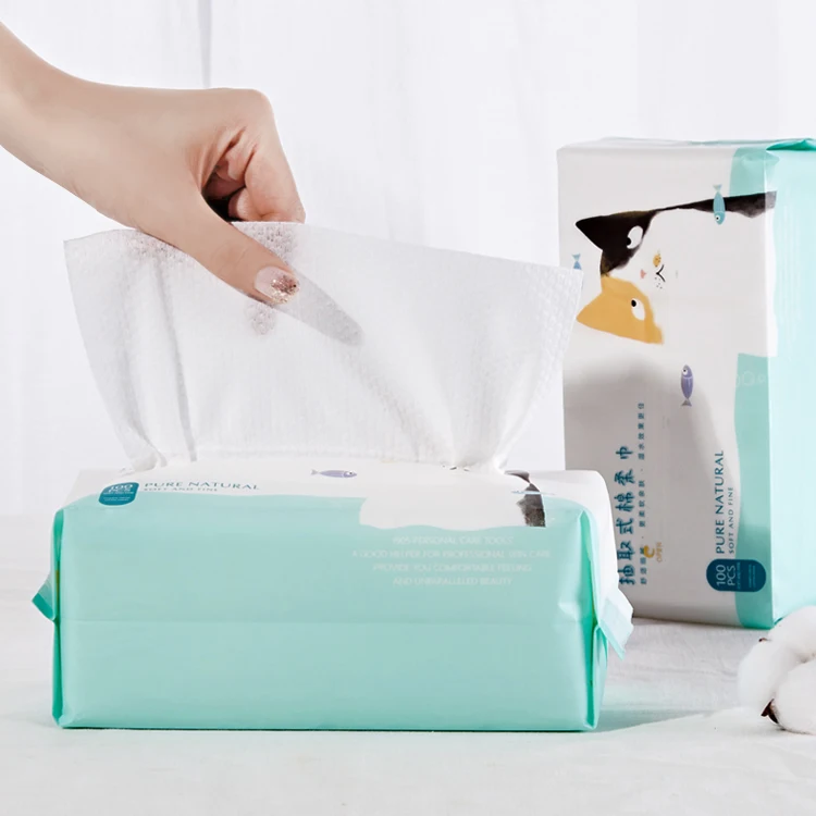 Одноразовая косметология, асептическое средство для снятия макияжа, 100% хлопчатобумажная салфетка для лица