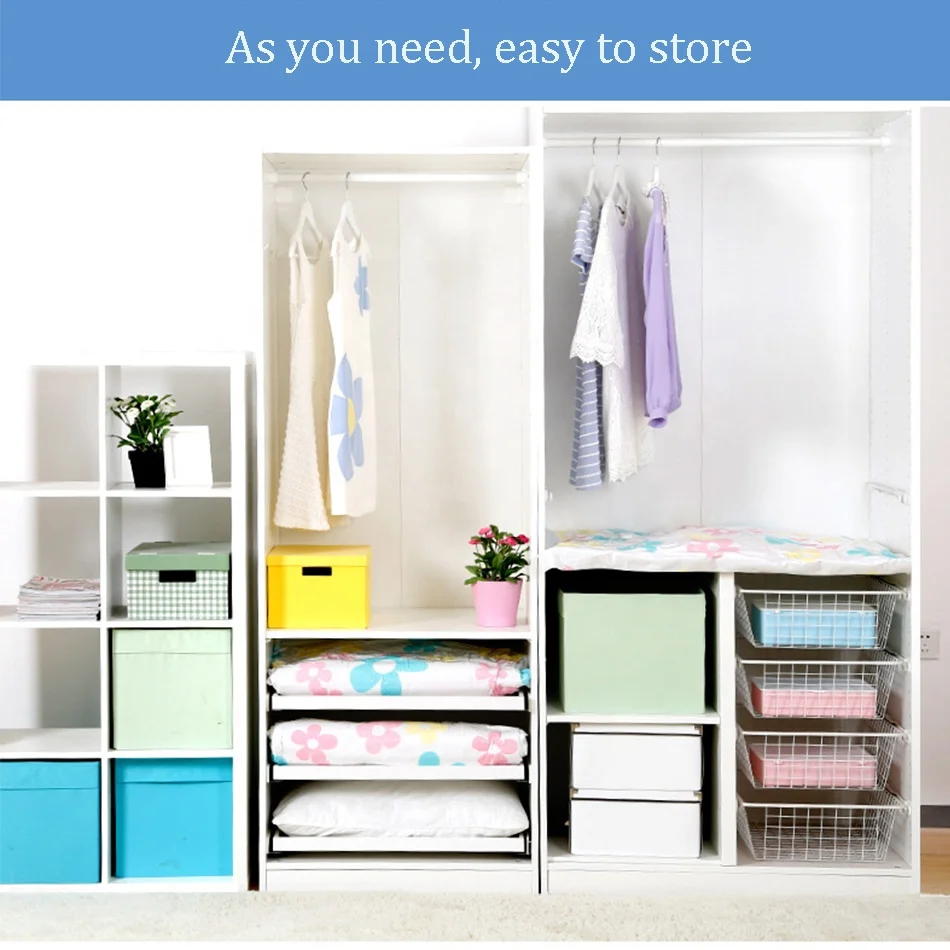 11pcs/set Vacuum Bags Wardrobe Closet Organizer Clothes Storage Bag Compression Seal Bags Quilts Pillows