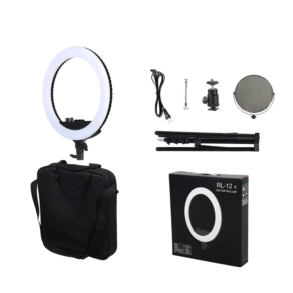 photographic henge ring light halo lamp 55w 240 leds with tripod phone holder photo video ring light