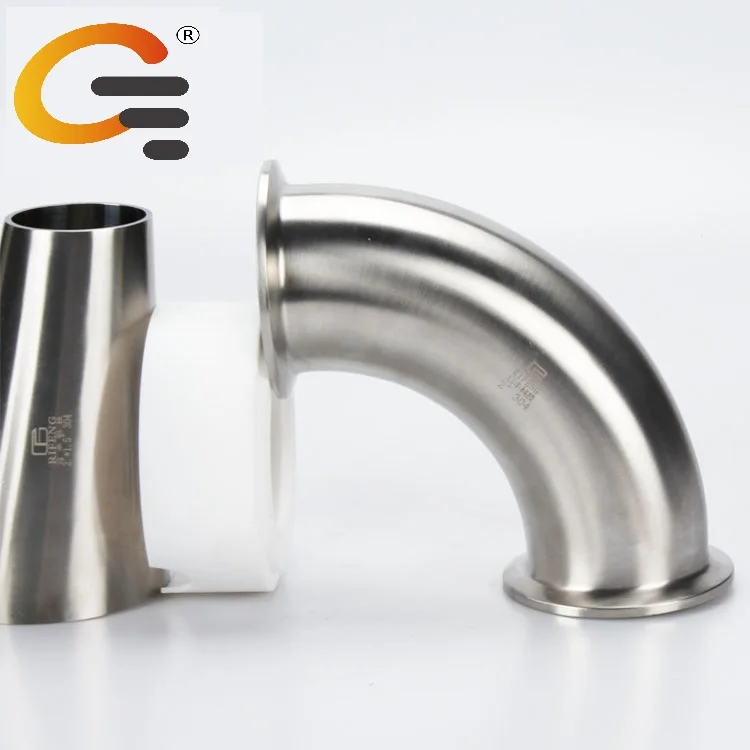 Hight Quality Stainless Steel Sanitary Pipe Fiiting SS304 90 Degree Tri Clamp Elbow