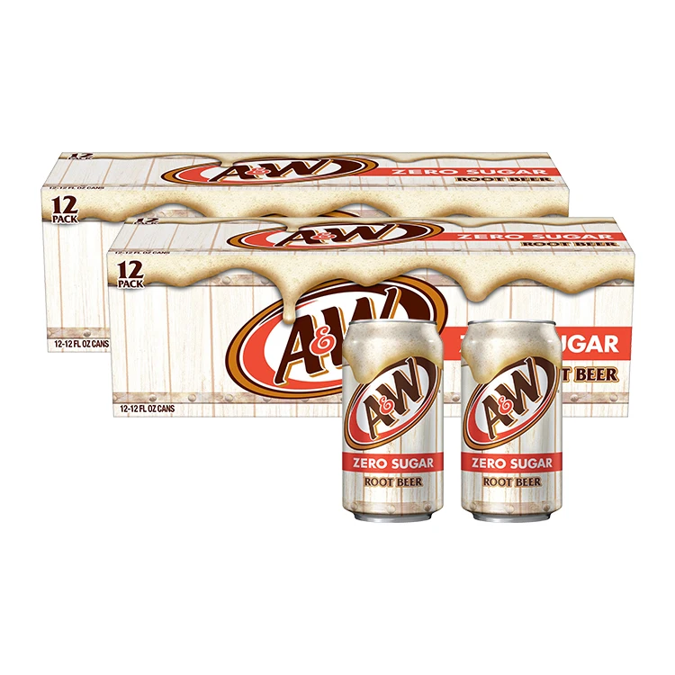 A&W Beer Soda Cans , 12 fl oz cans, 12 pack